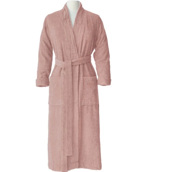 Pure Fiber Pleated Robe Dusty Rose L/XL - Picture 2 of 2